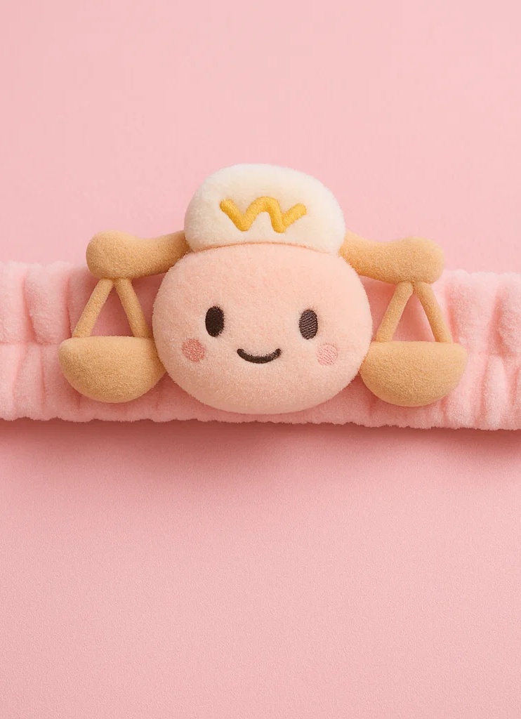 Cute Libra Baby Headband with Crown – Plush Zodiac Character Style